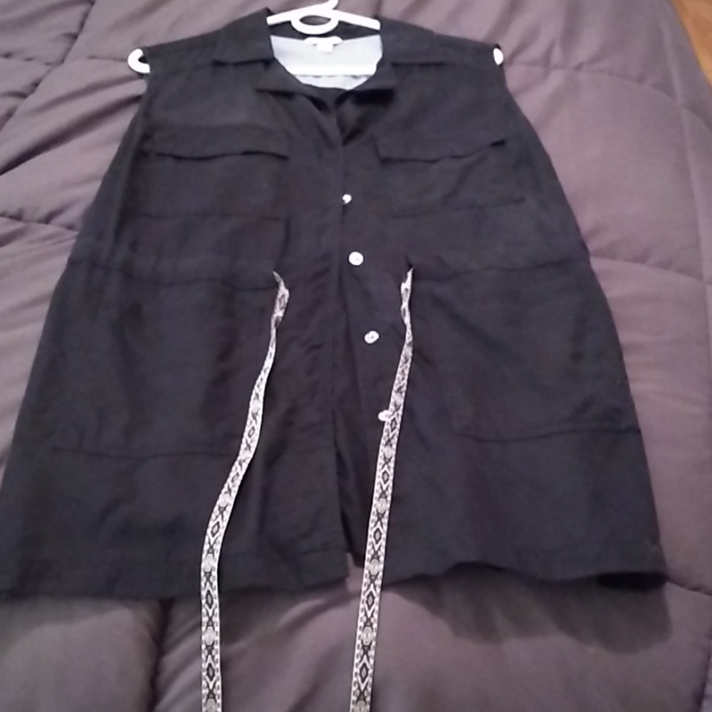 Cato's Black Women's button up blouse